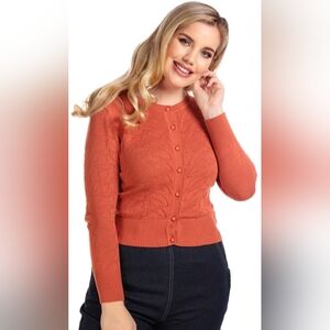 Collectif Leah Vintage Leaves Cardigan